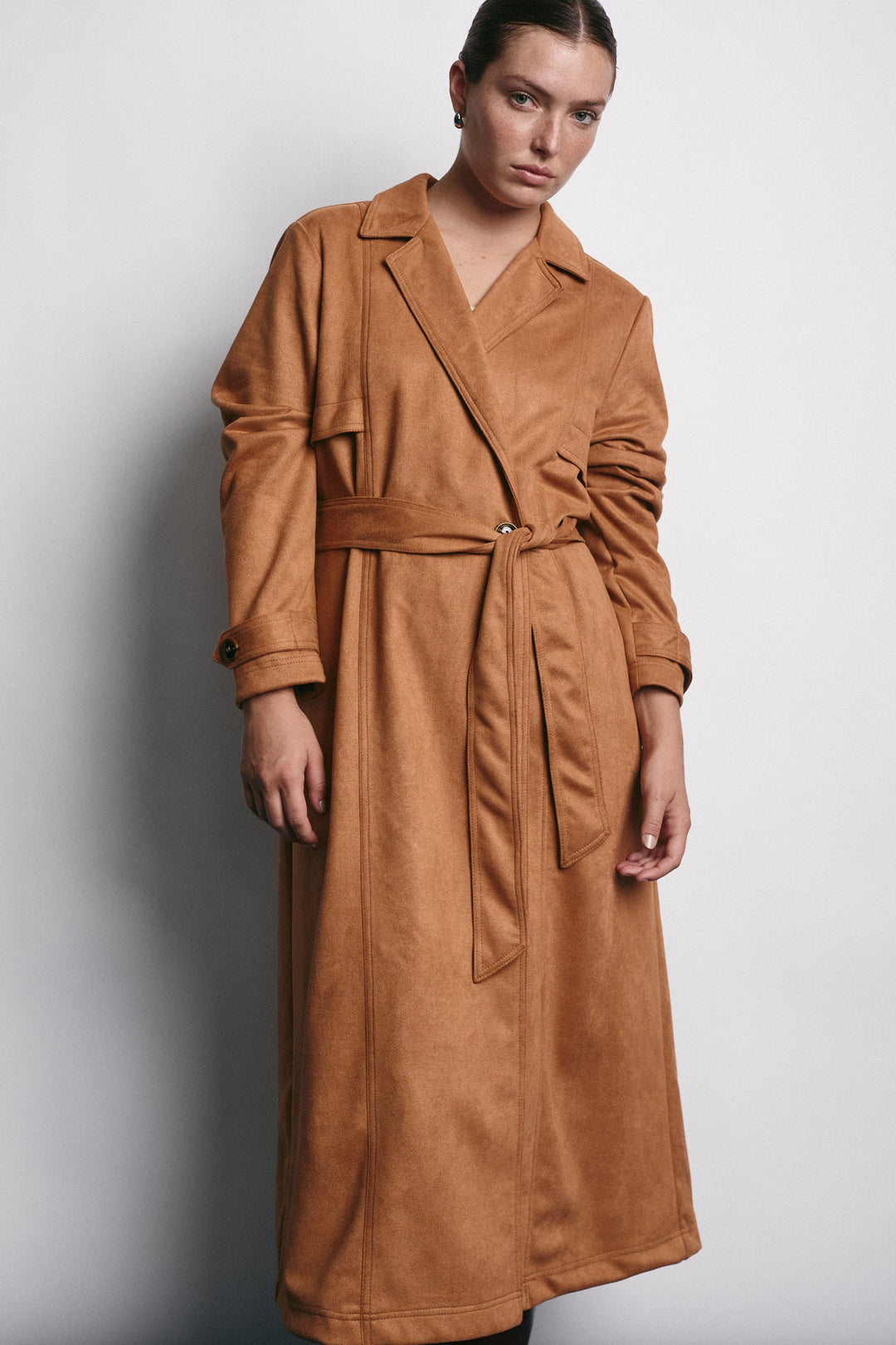 RALPH TRICOT-MANTEL CAMEL