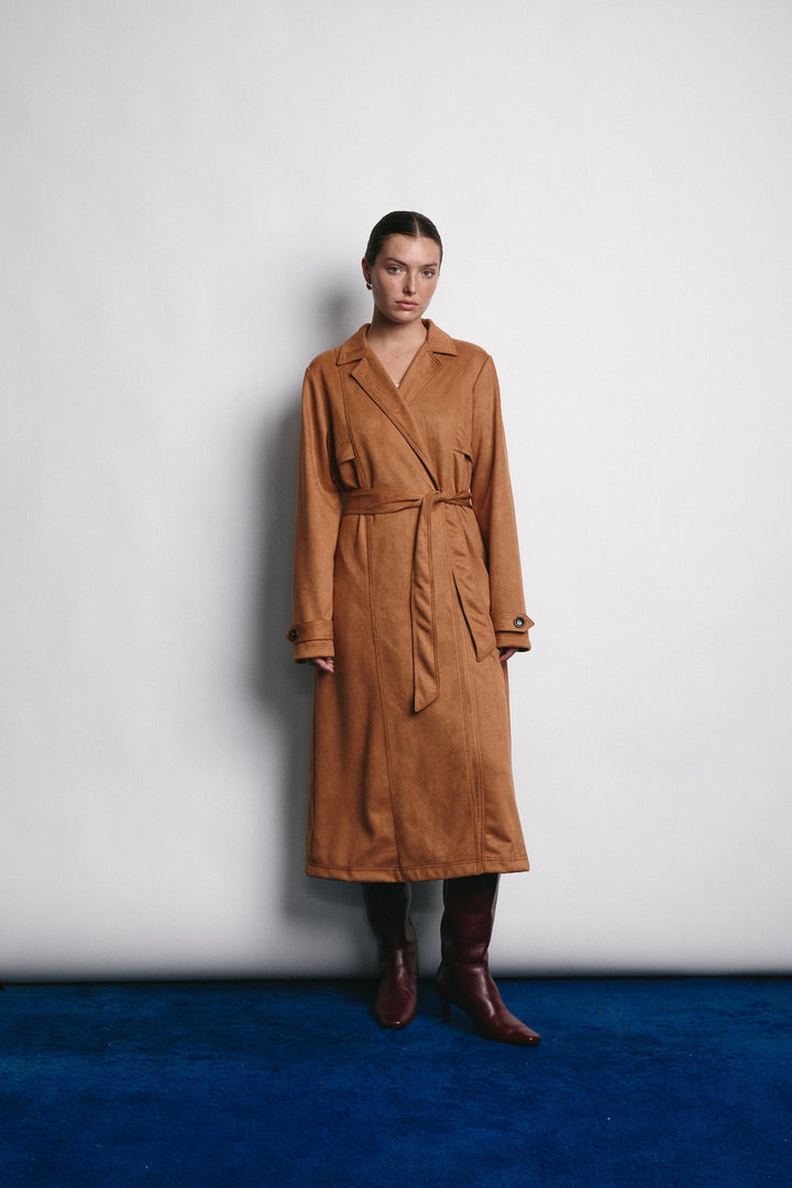RALPH TRICOT-MANTEL CAMEL