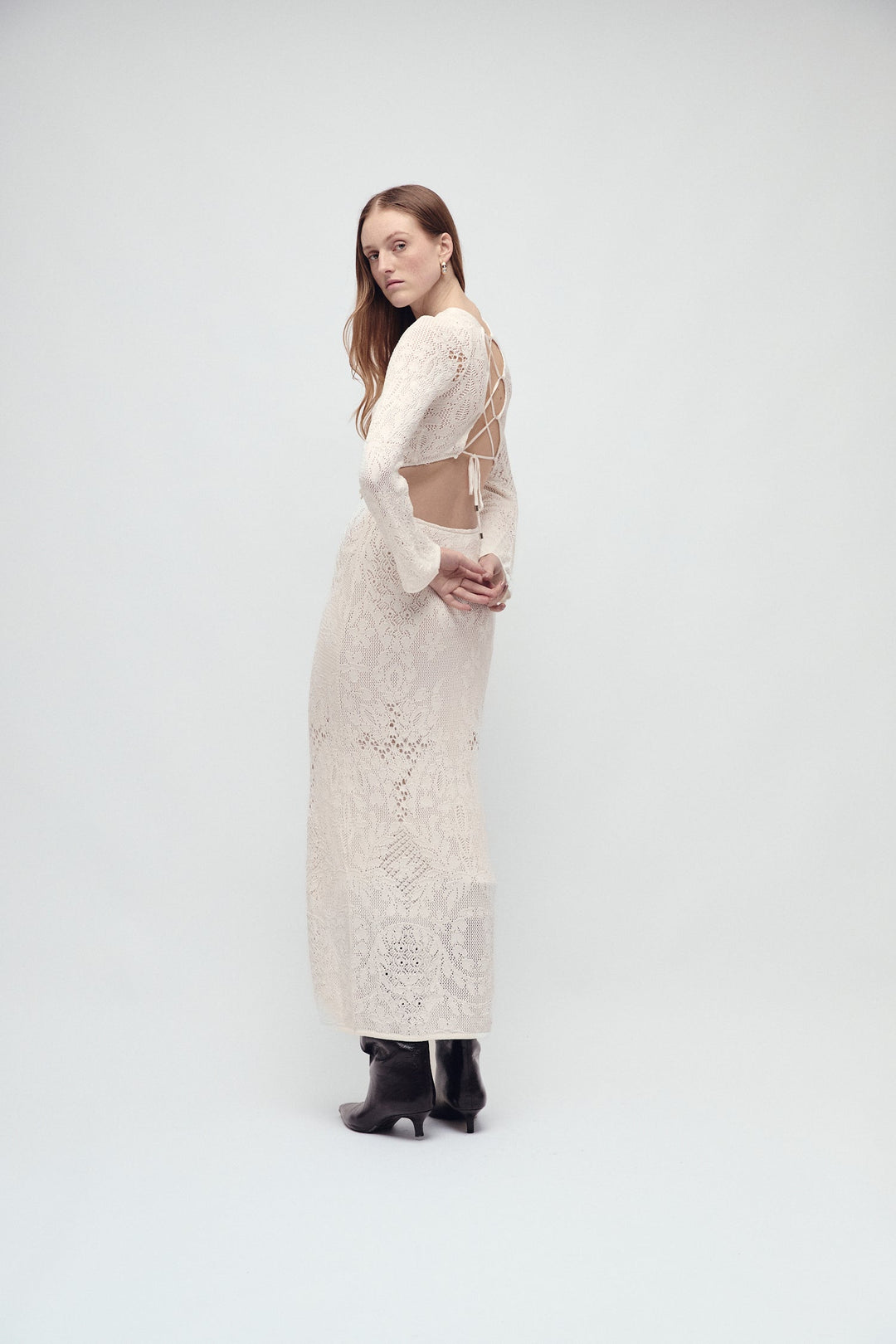 BLEECKER KLEID IVORY