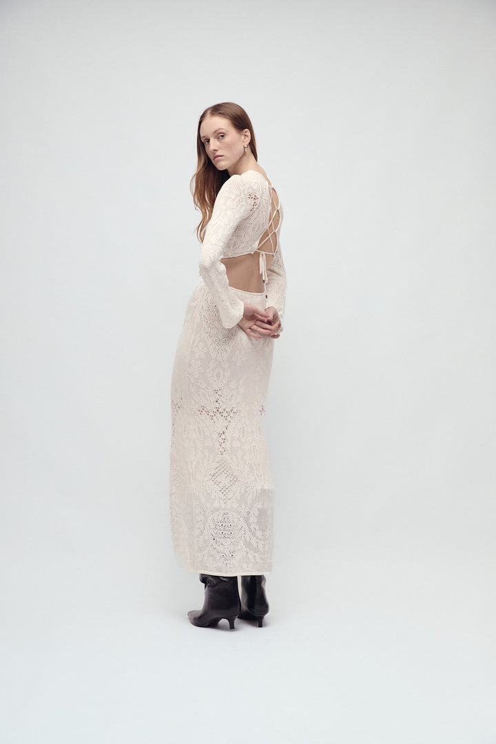 BLEECKER KLEID IVORY