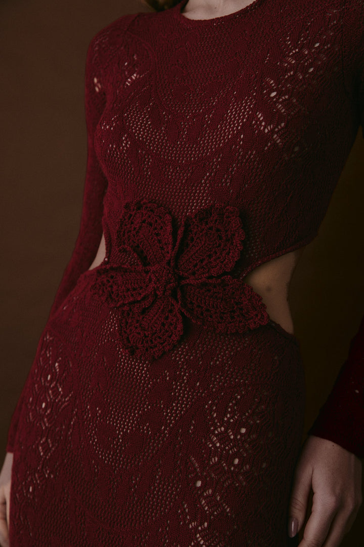BLEECKER KLEID MERLOT