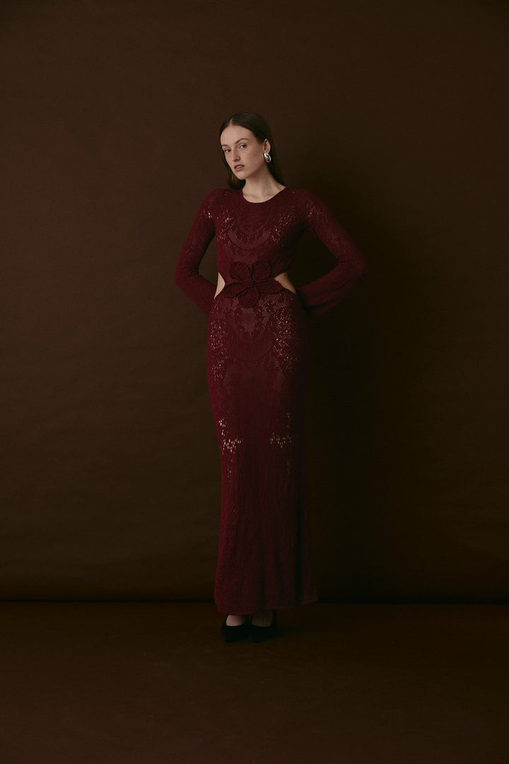 BLEECKER KLEID MERLOT