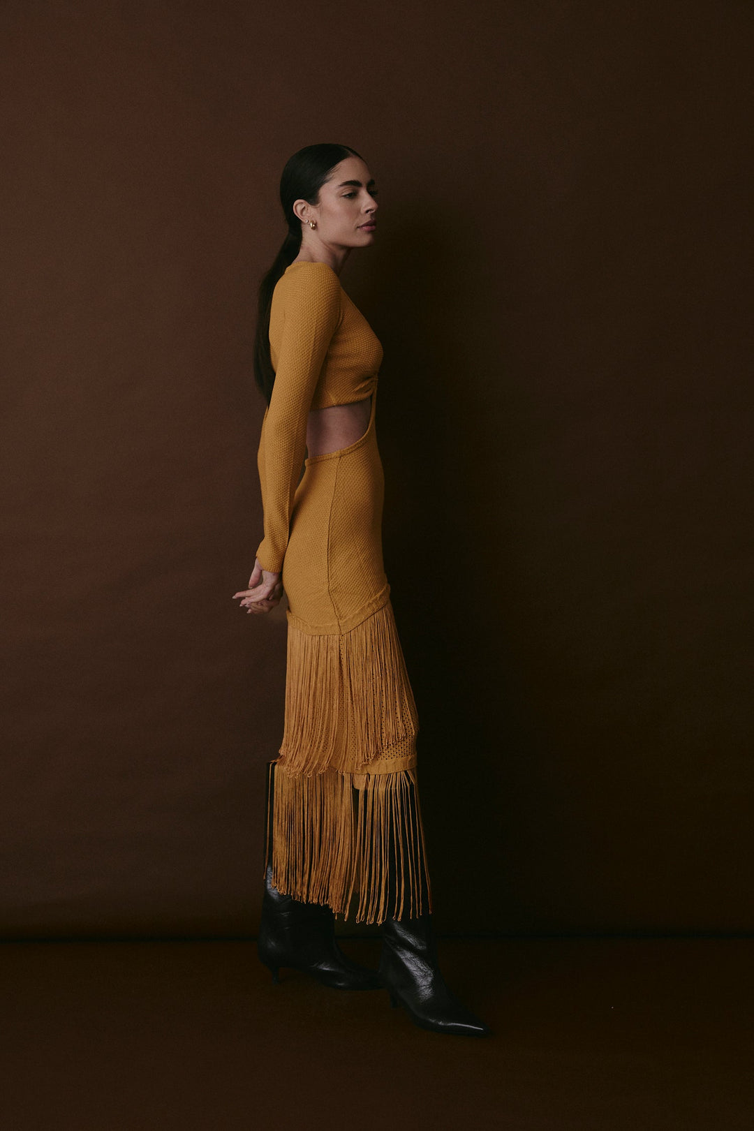 BOWERY KLEID AMBER GOLD