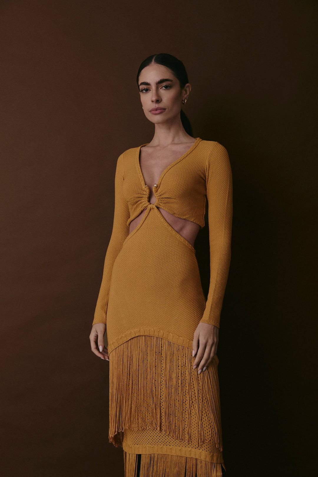 BOWERY KLEID AMBER GOLD