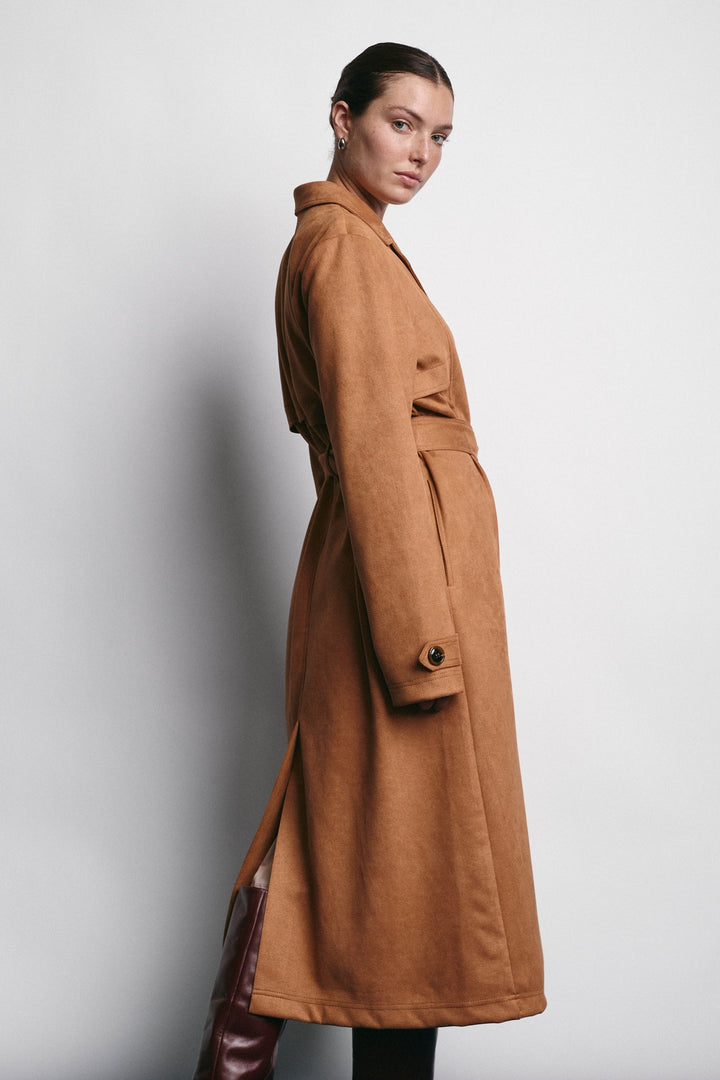 RALPH TRICOT-MANTEL CAMEL
