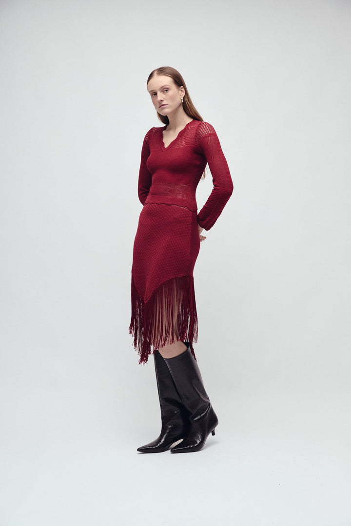 MERCER KLEID MERLOT