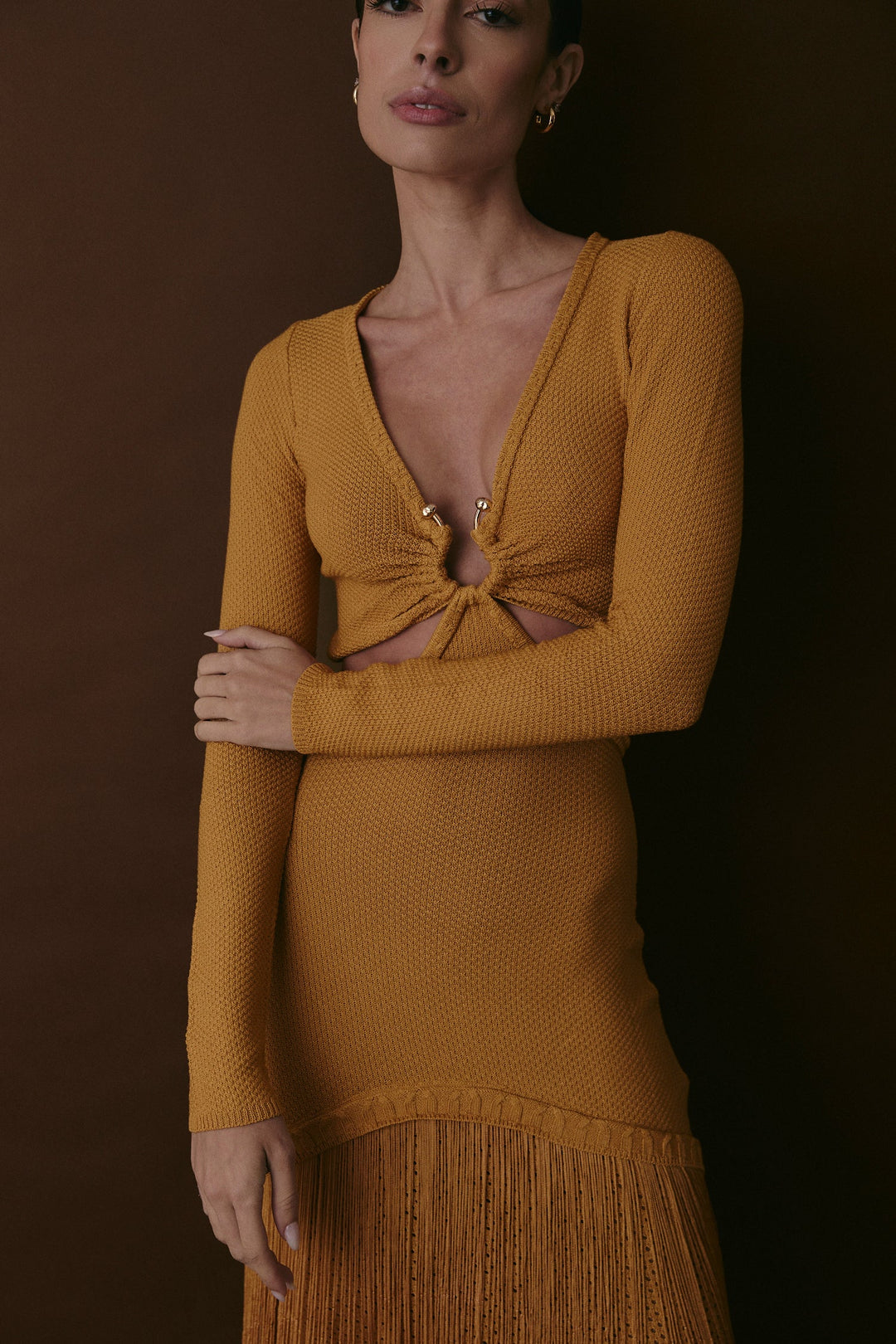 BOWERY KLEID AMBER GOLD