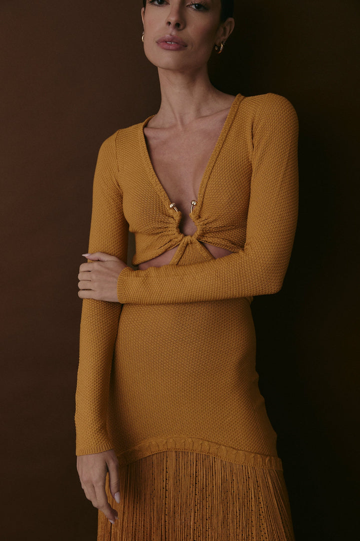 BOWERY KLEID AMBER GOLD