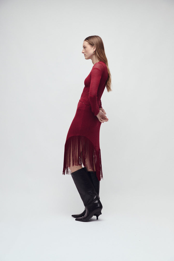 MERCER KLEID MERLOT