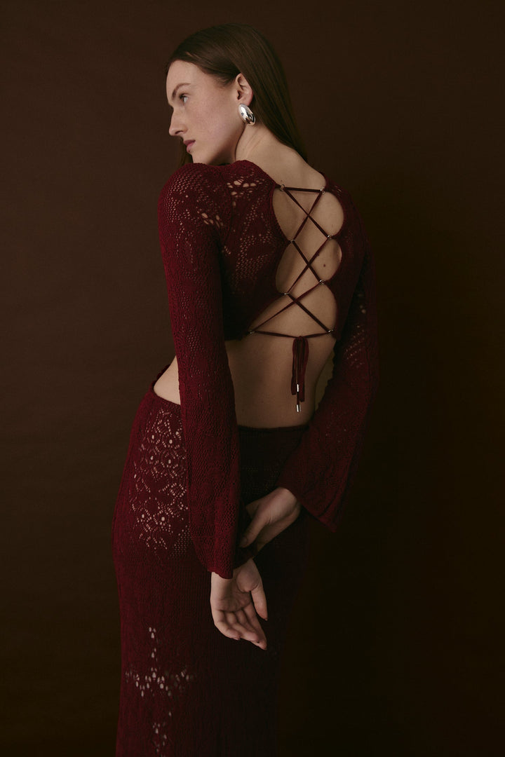 BLEECKER KLEID MERLOT
