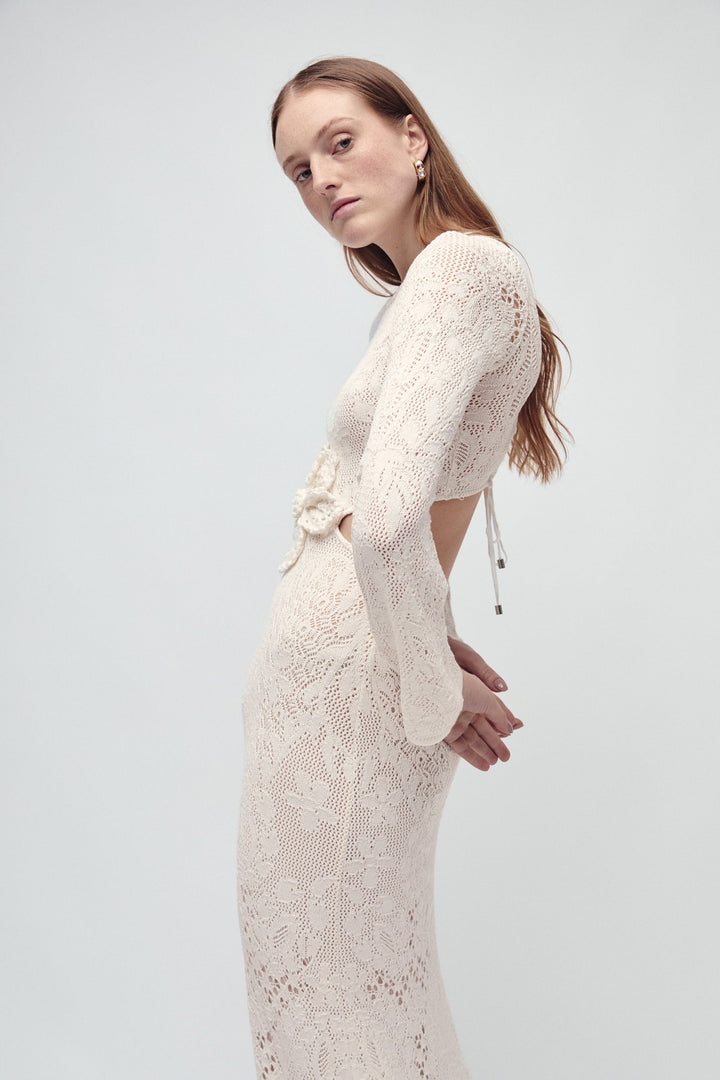 BLEECKER KLEID IVORY