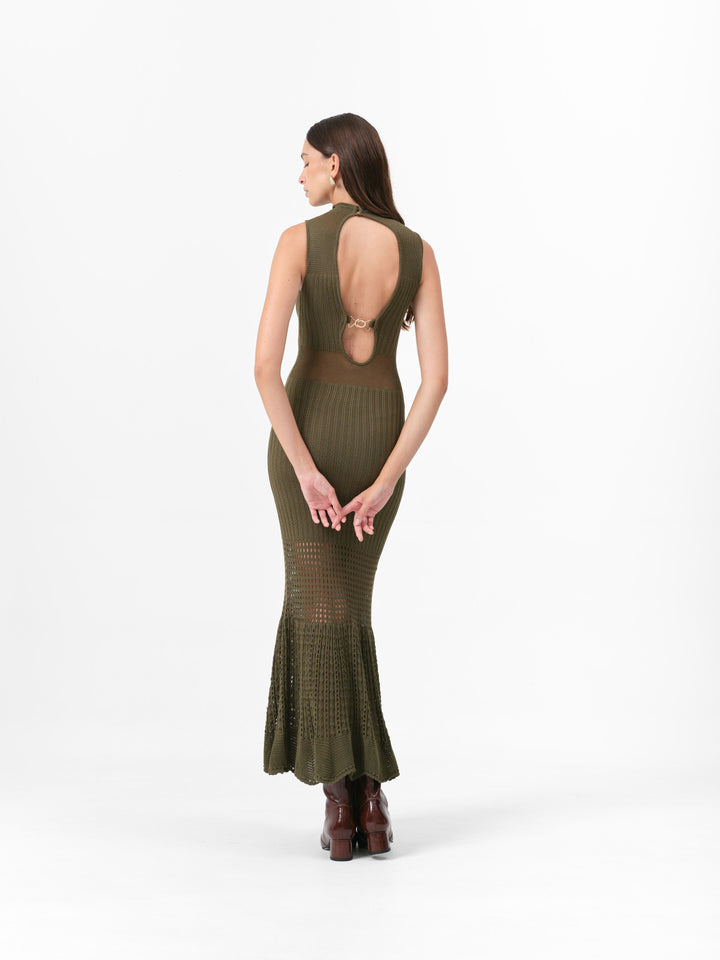 FALLENDER WINTERMOOS-KLEID