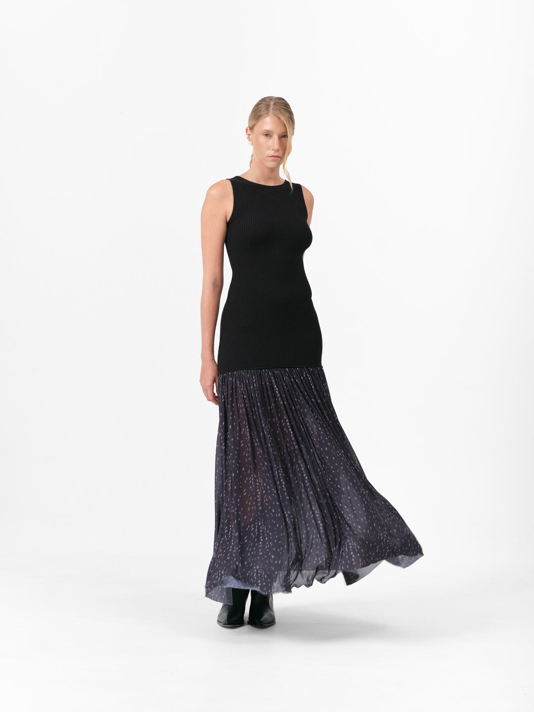 ASPEN KLEID SCHWARZES REH