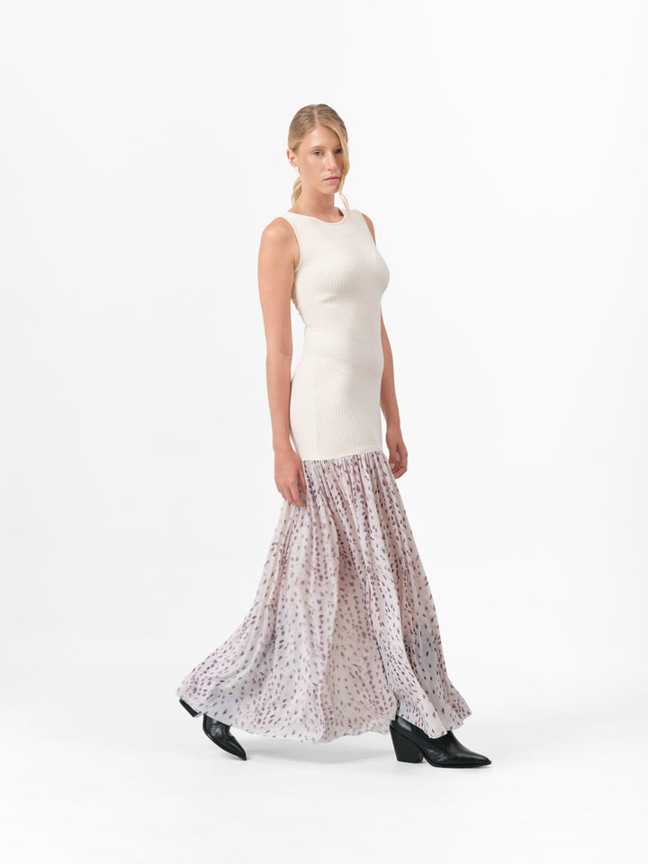 ASPEN KLEID ECRU REH