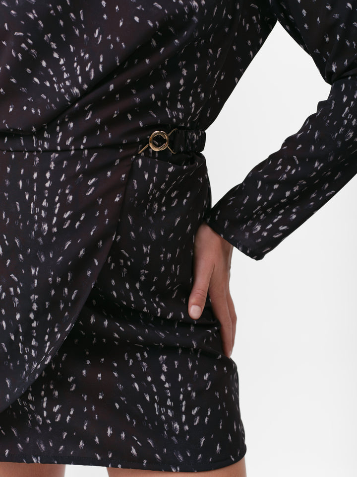 RAVEN KLEID SCHWARZ REH
