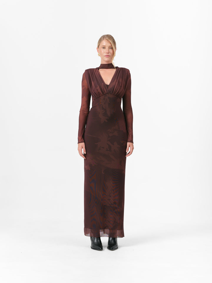 FAWN KLEID SCHOKOLADE