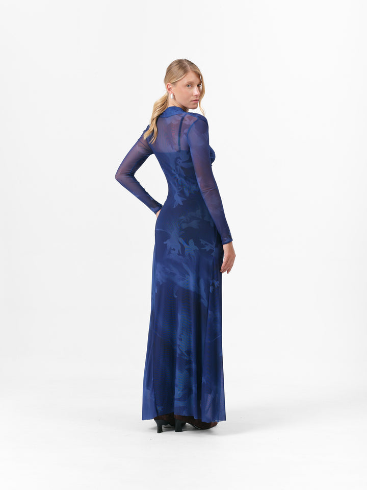 MOSS KLEID KÖNIGSBLAU