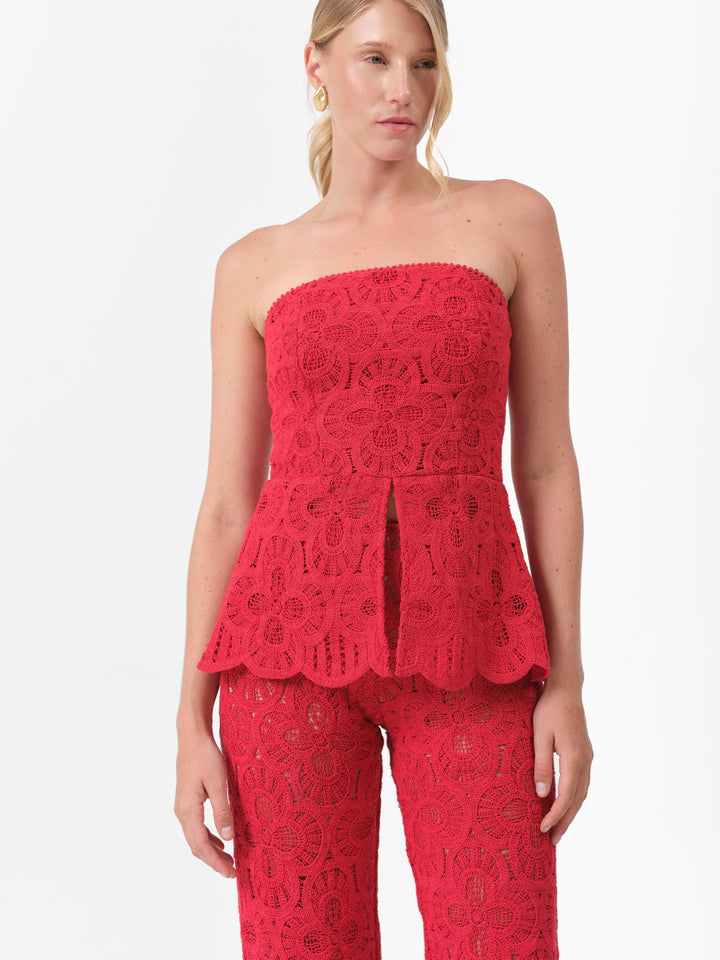 PEONIE TOP SCARLET