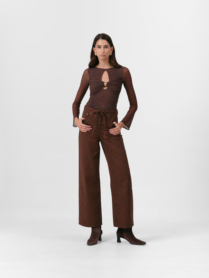 CLOVER JEANS BRAUNES REH