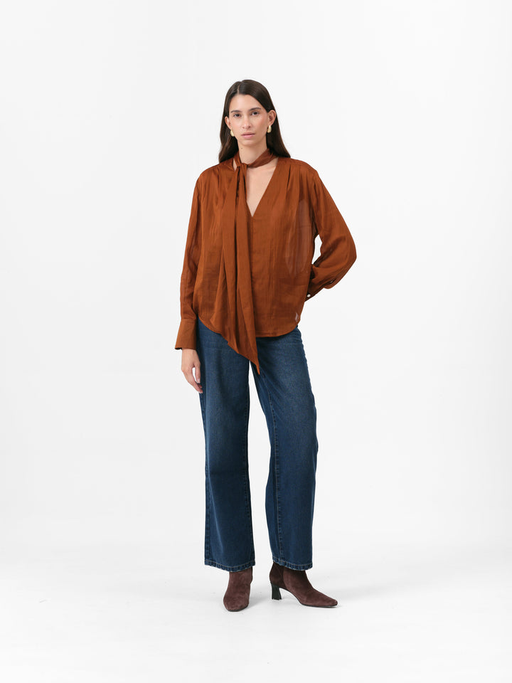 TEASEL BLUSE KARAMELL