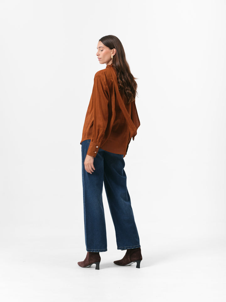 TEASEL BLUSE KARAMELL