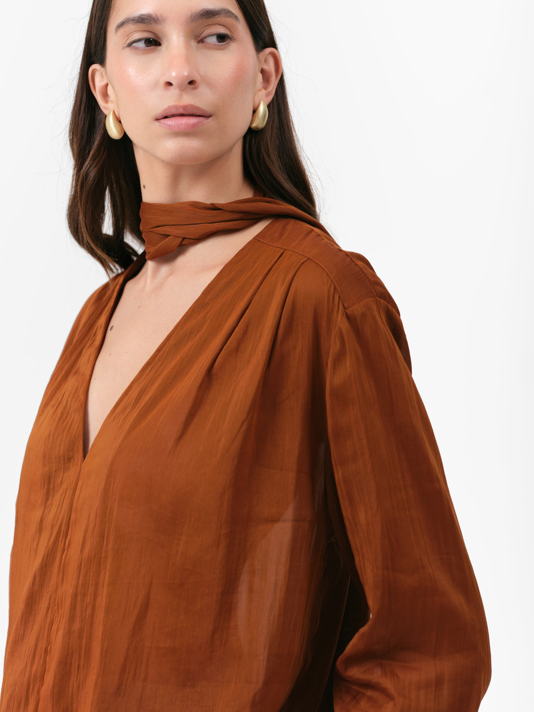 TEASEL BLUSE KARAMELL