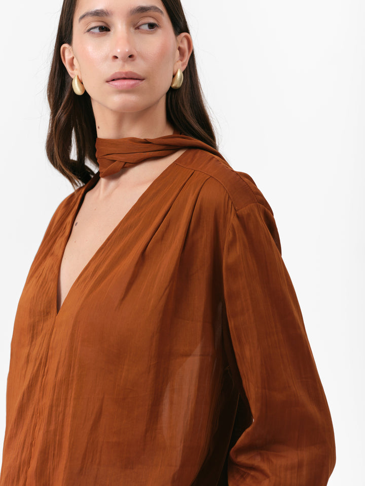 TEASEL BLUSE KARAMELL