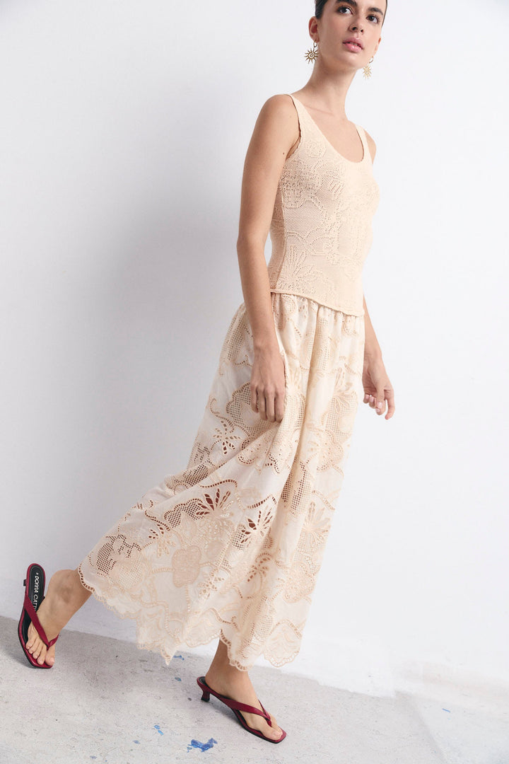 LETIZIA KLEID ECRU
