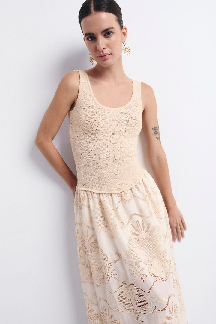LETIZIA KLEID ECRU