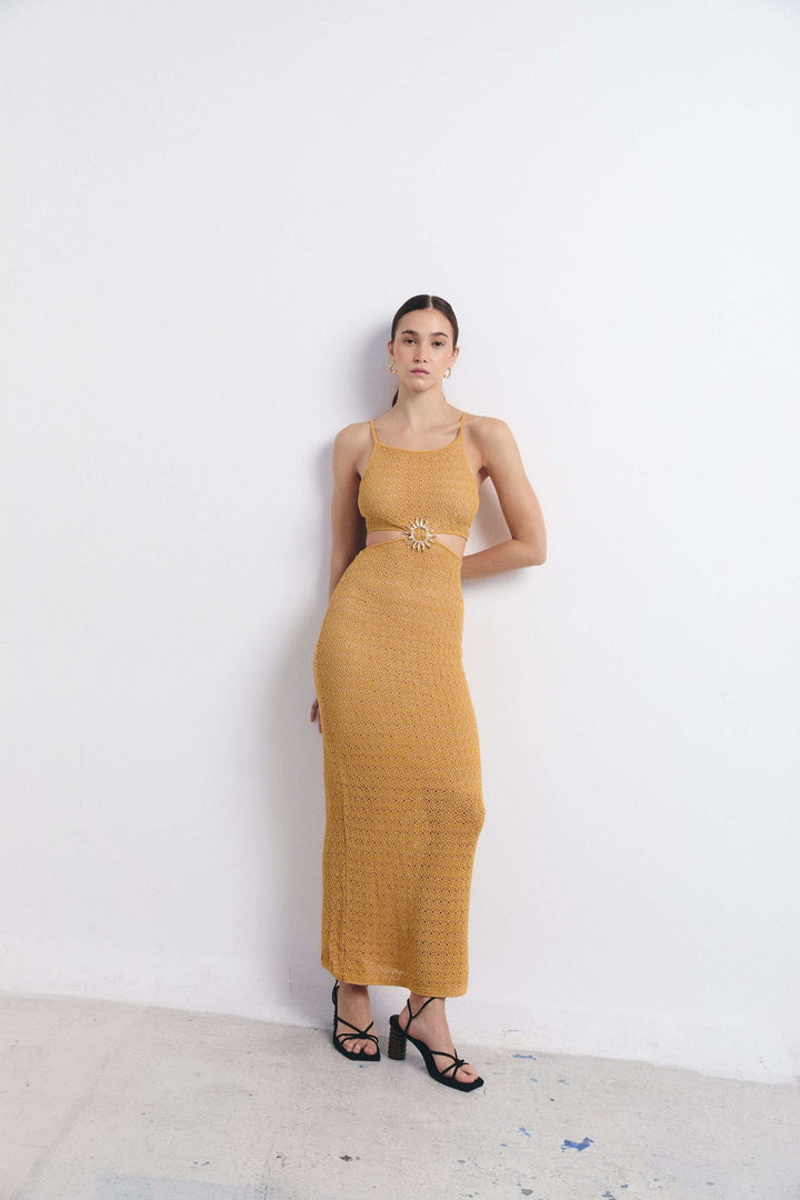 VADELLA KLEID AMBER GOLD