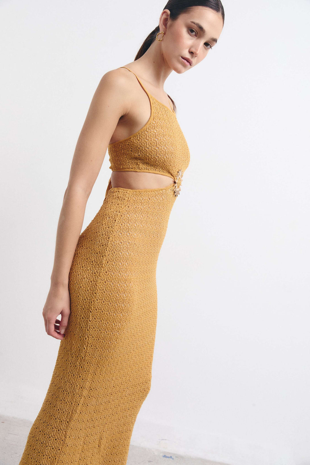 VADELLA KLEID AMBER GOLD