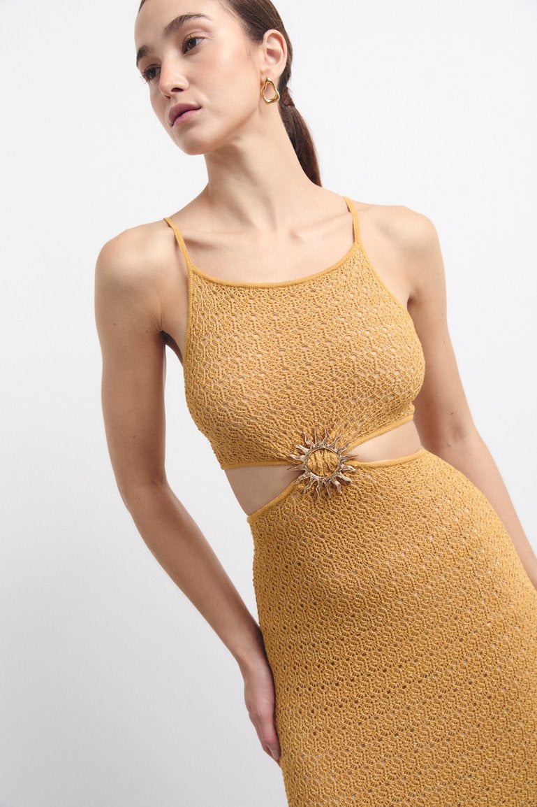 VADELLA KLEID AMBER GOLD
