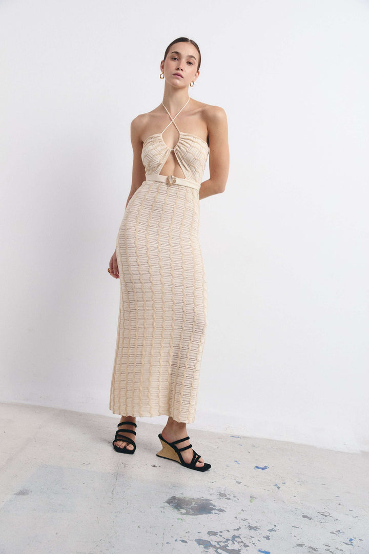 TROPEA KLEID ECRU