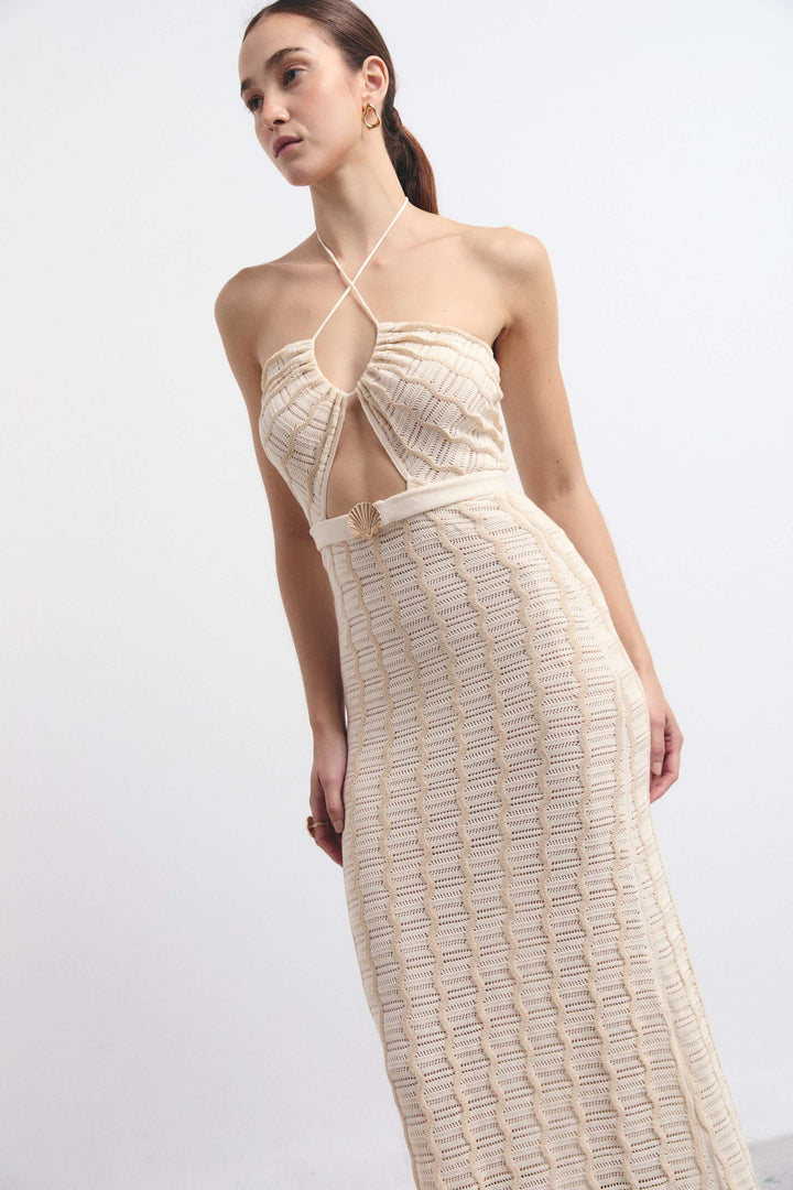 TROPEA KLEID ECRU