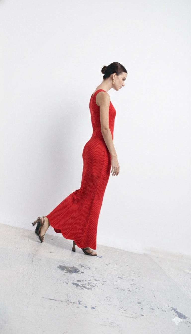 SICILIA KLEID KIRSCHTOMATE
