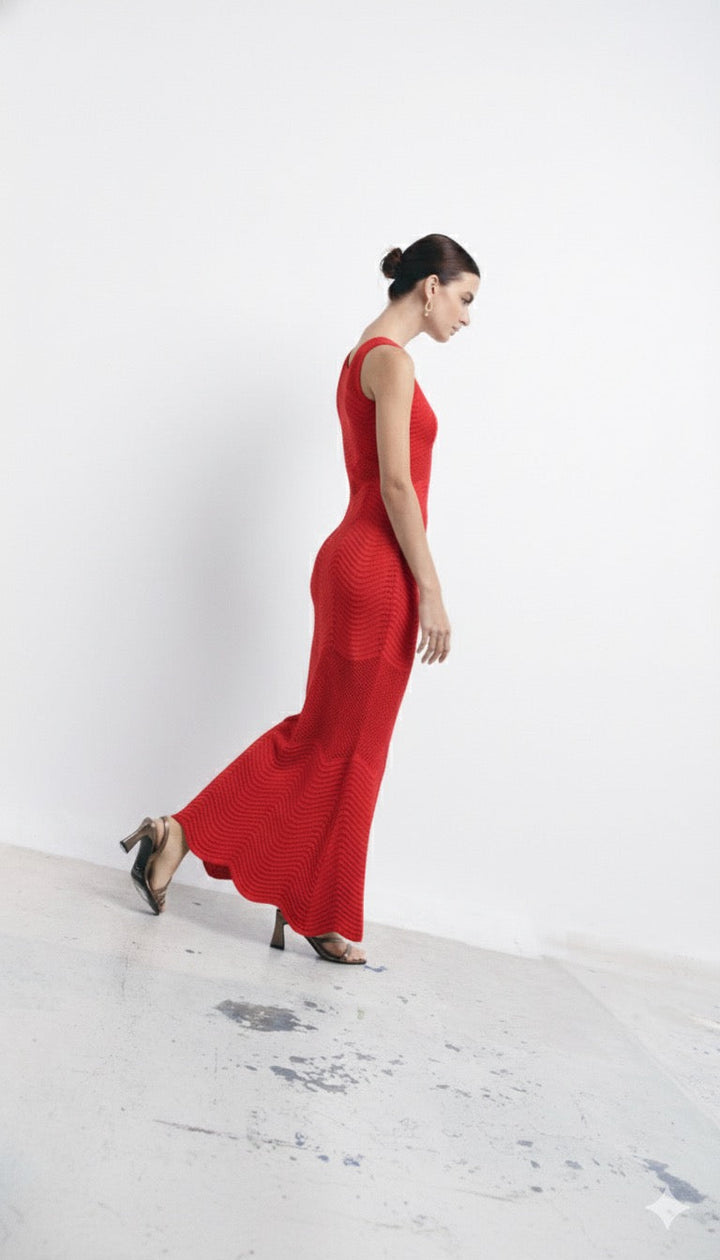 SICILIA KLEID KIRSCHTOMATE